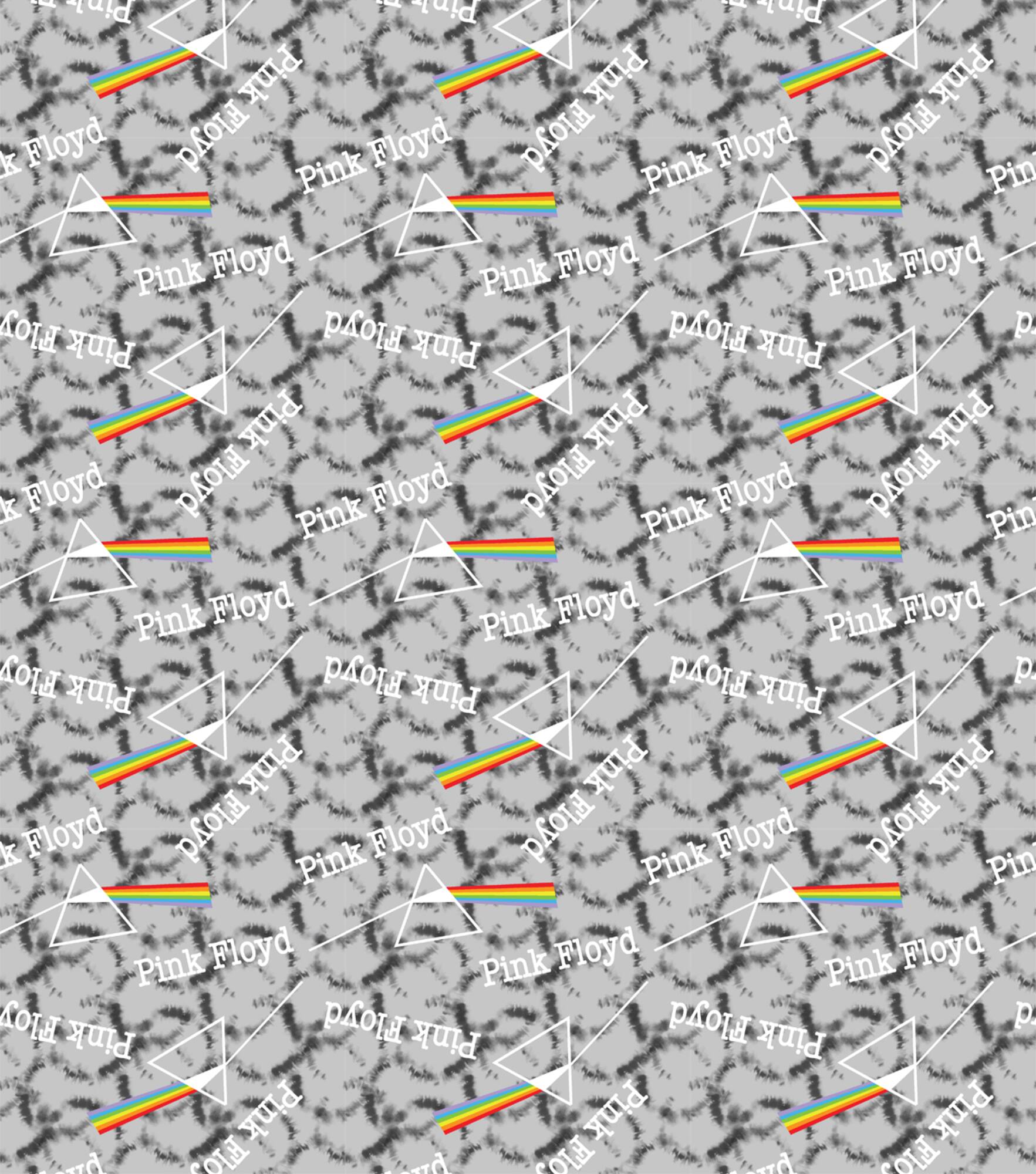 Perryscope Pink Floyd Tie Dye Dark Side Cotton Fabric